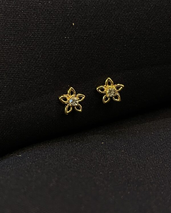 Gold-toned crystal studs
