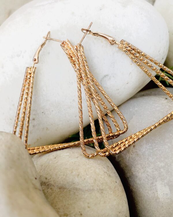 Golden metallic danglers