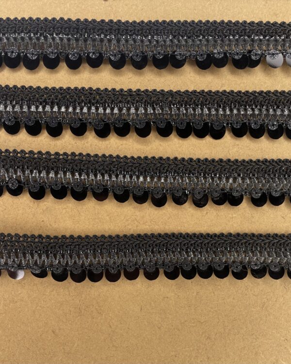 Black sequence lace