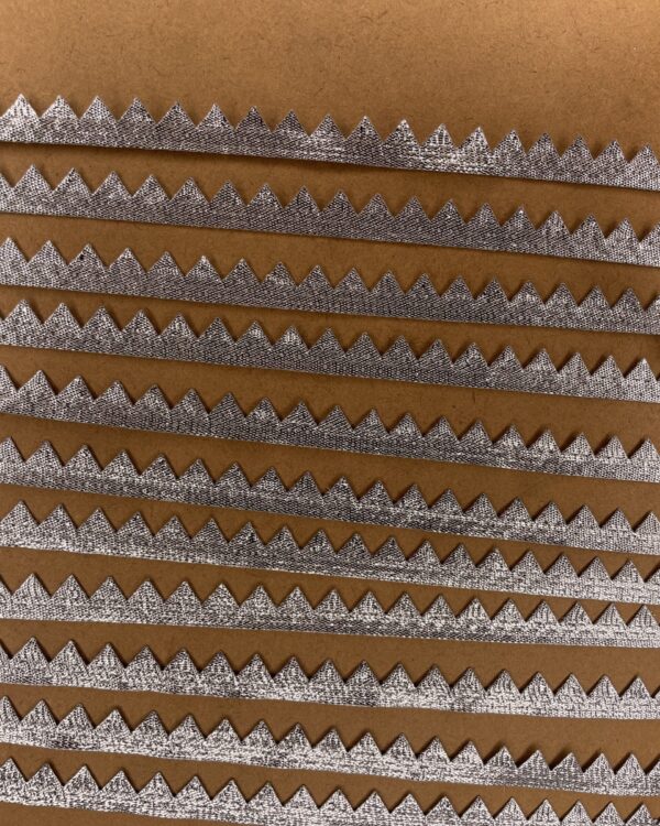 Silver zigzag lace