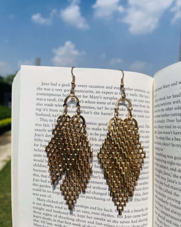 Metallic chandelier earrings