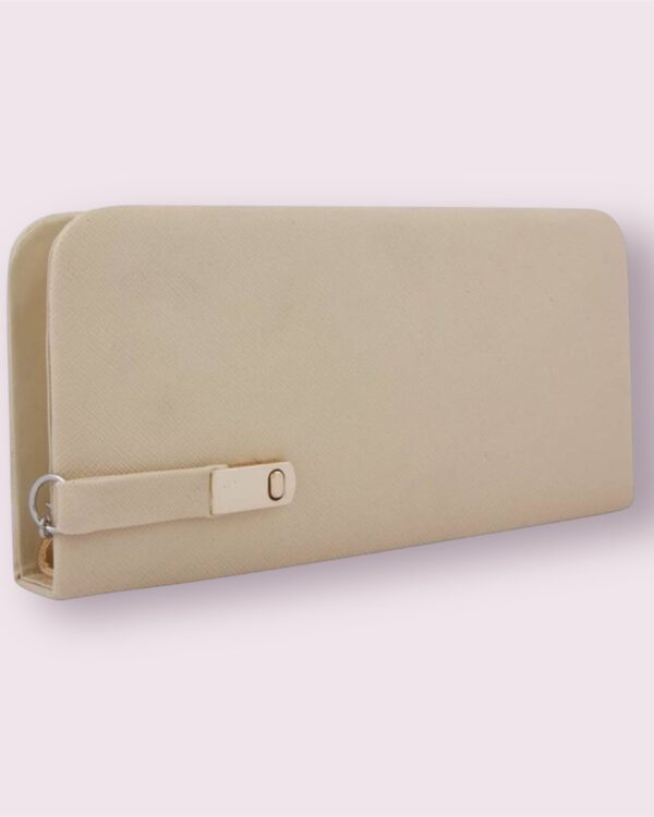 White light leather wallet