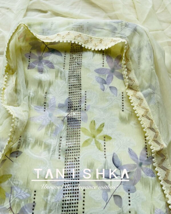 Santoon Cotton Suit with Saroski