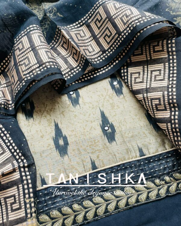 Cotton Suit with Mirror & Golden Work