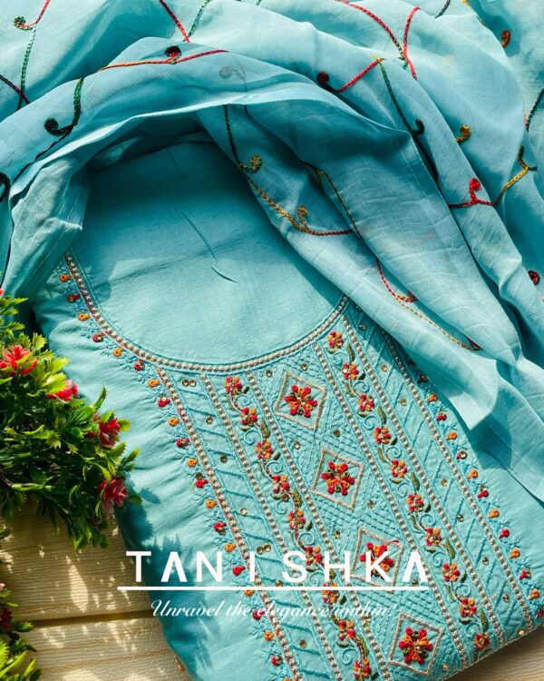 Jam Cotton Suit with Embroidery