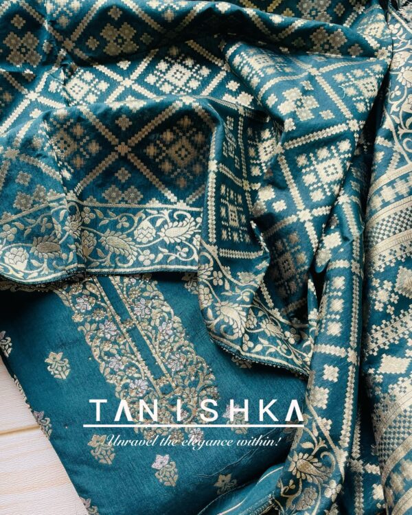 Chanderi Banarsi Suit with Saroski Work