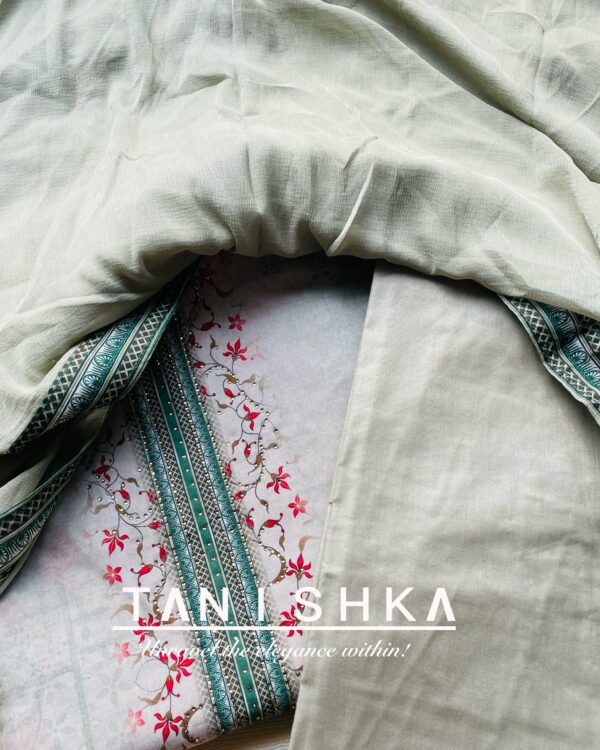 Cotton Suit with Chiffon Dupatta