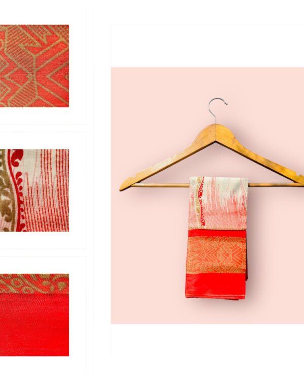 Annam Print Khadi Bengali Silk Saree