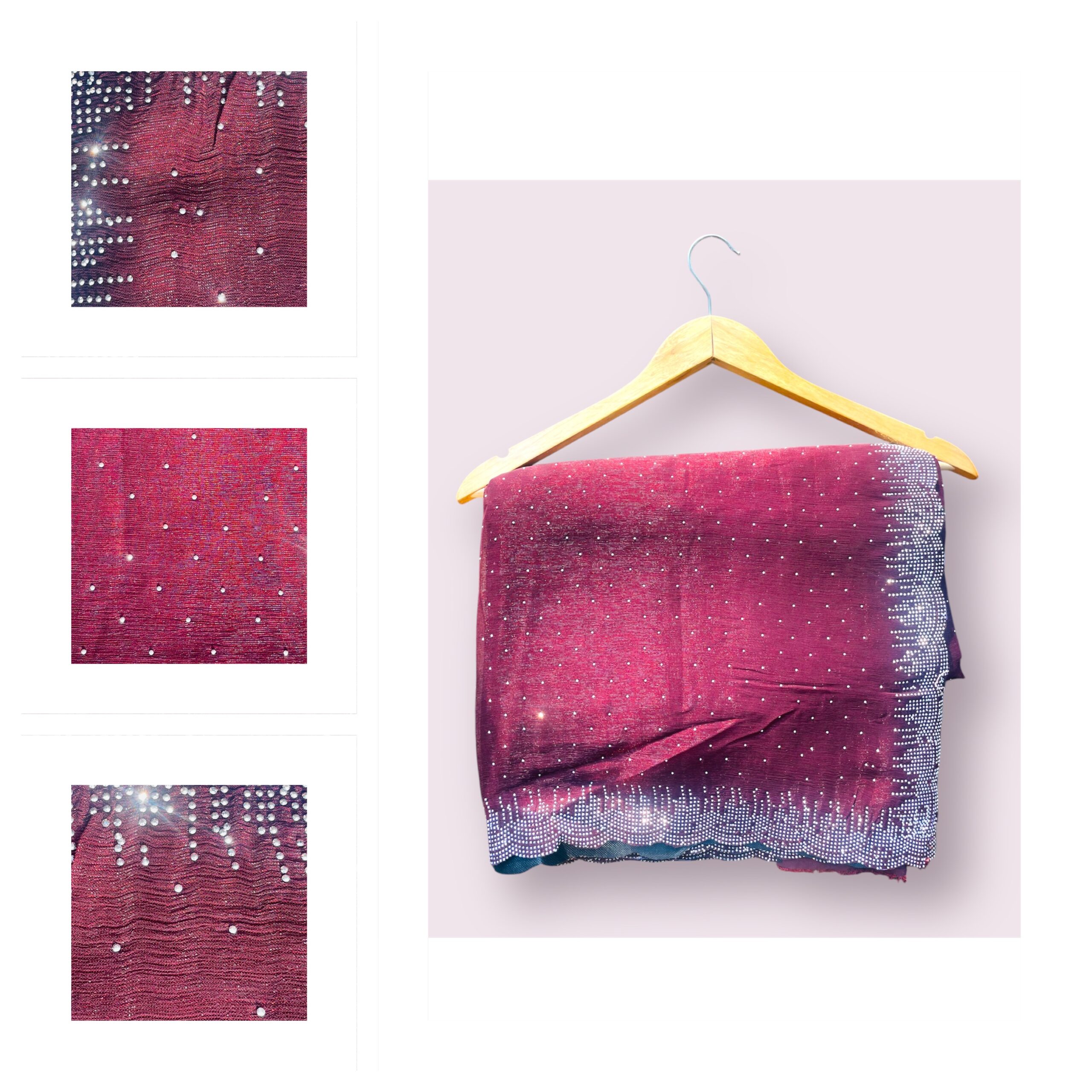 Swarovski Jimmy Choo Saree (Magenta)