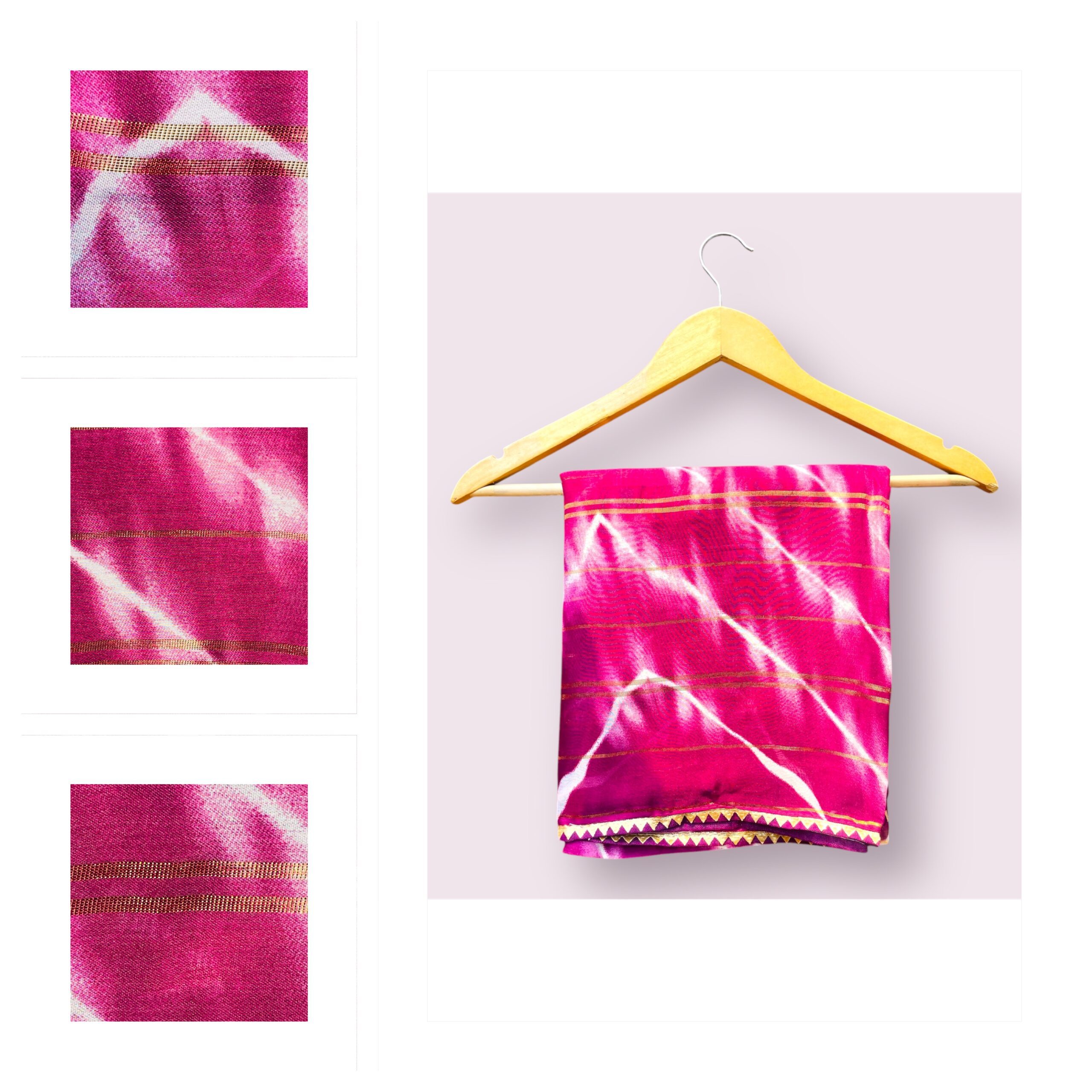 Magenta Georgette Zigzag