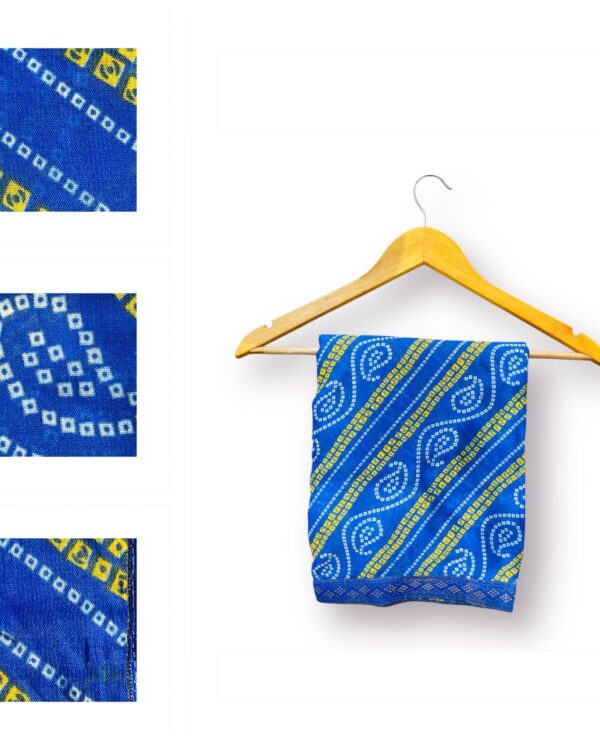 Blue Georgette Bandhani