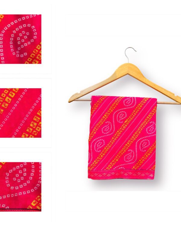 Pink Georgette Bandhani