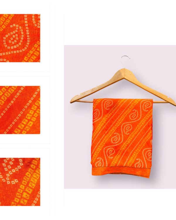 Orange Georgette Bandhani