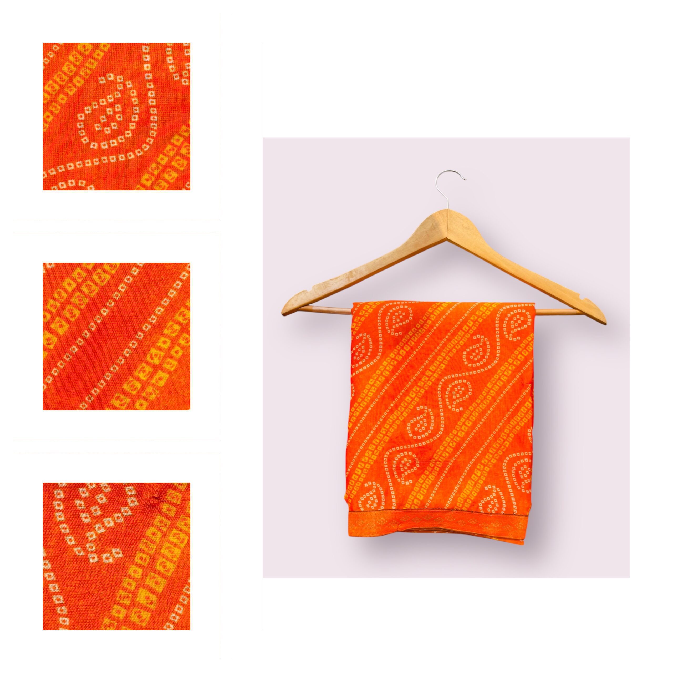 Orange Georgette Bandhani